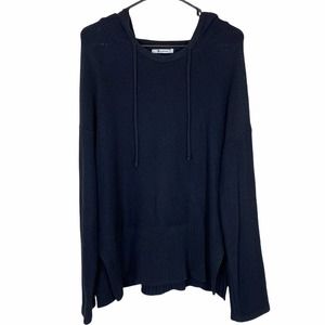 T Alexander Wang Black  Knit Sweater with Hood sz Medium